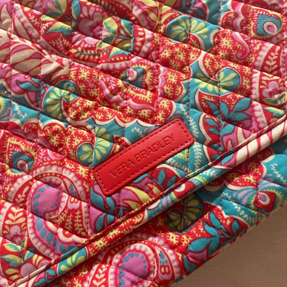 Vera Bradley Pink and Blue Quilted Laptop Bag